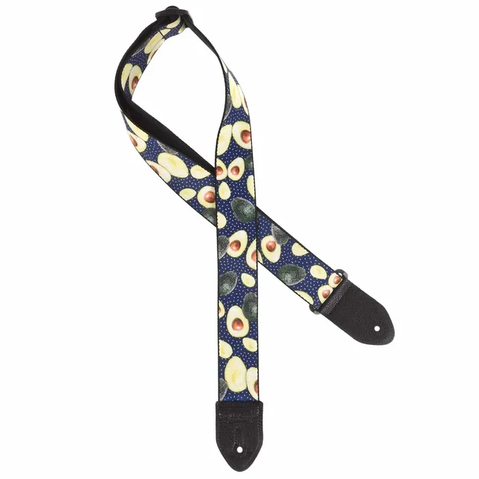 Levy’s Print Series 2″ Wide Polyester Guitar Strap Avocado