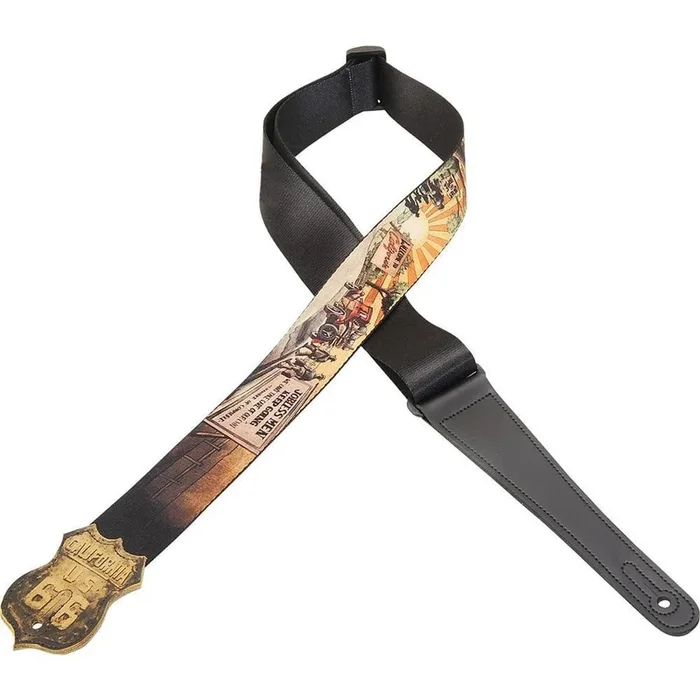 Levys MPN2-CA The Art of NYCO Rudolph 2 Inch Guitar Strap-California