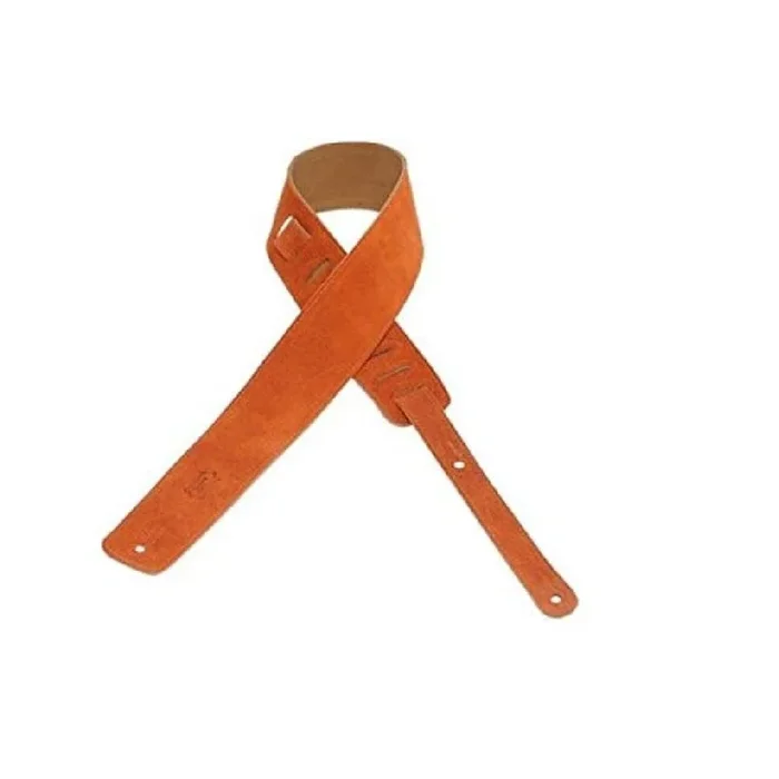 Levys MS1 CPR 2.5″ Leather with Suede Back Guitar Strap – Copper