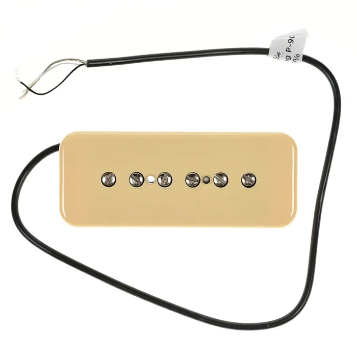 Lindy Fralin Hum-Cancelling P-90 Soap Bar Pickup Bridge Cream 2-Conductor 5% Overwound