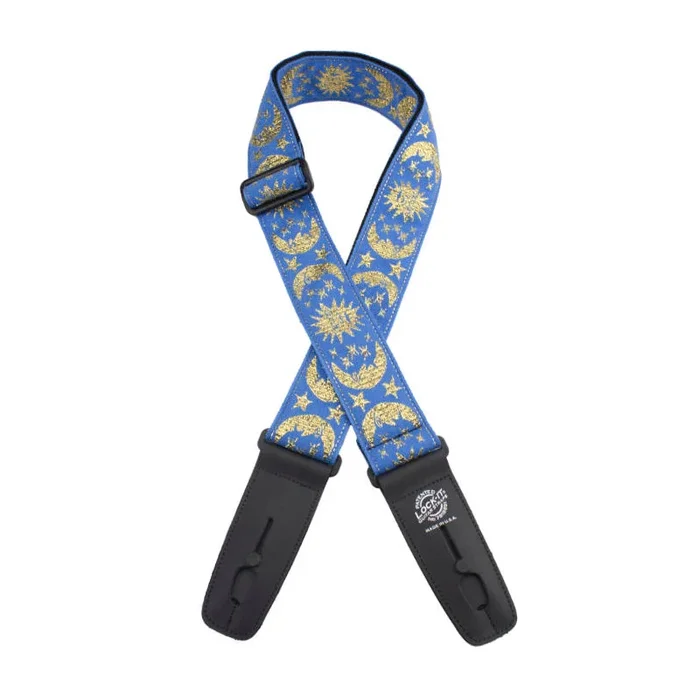 Lock-It Straps Designer Series 2″ Guitar Strap With Locking Ends – Blue Moon