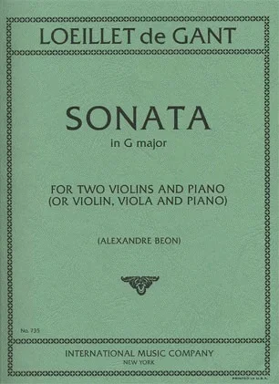 Loeillet, Jean Baptiste: Sonata in G maj (2 violins & piano)