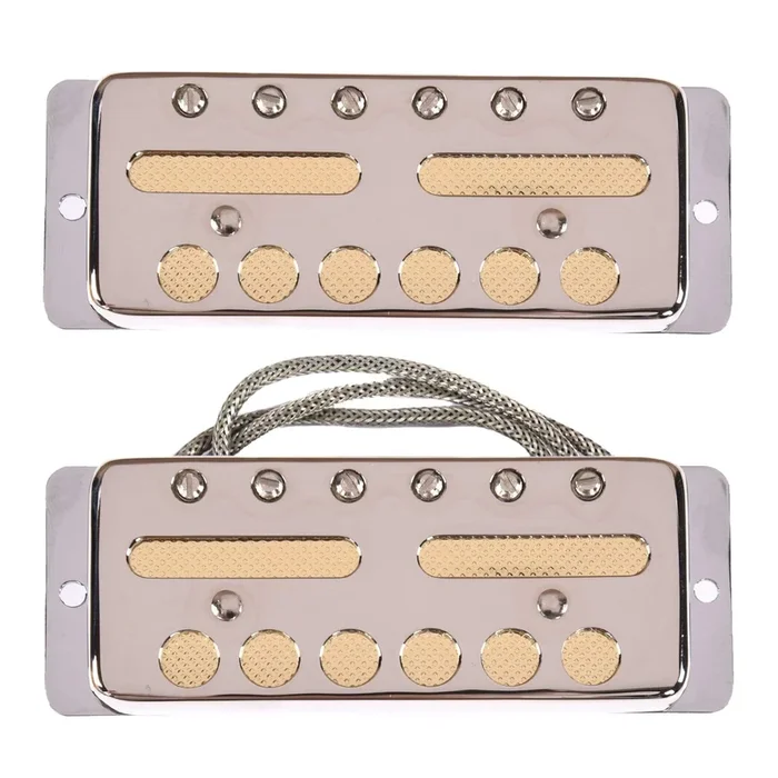 Lollar Gold Foil Teisco-style Single Coil Pickup Set Nickel