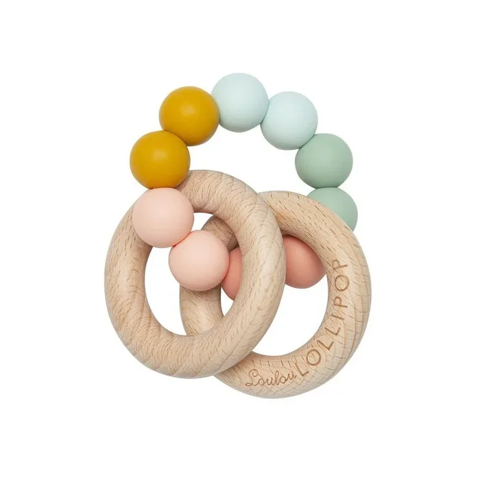 Loulou Lollipop bubble teether in rainbow