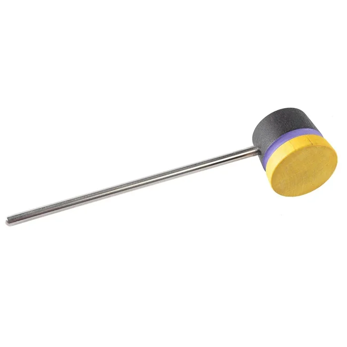 Low Boy Lightweight Bass Drum Beater Black/Yellow w/Purple Stripes