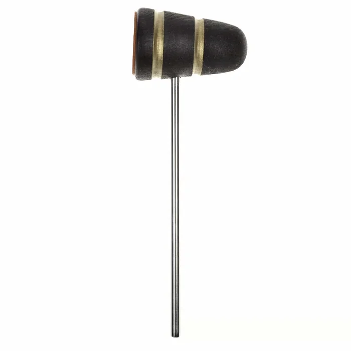 Low Boy Standard Leather Bass Drum Beater Black w/Gold Sparkle Stripes