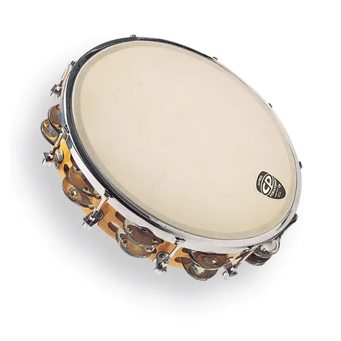 LP CP 10″ Wood Tunable Double Row Tambourine