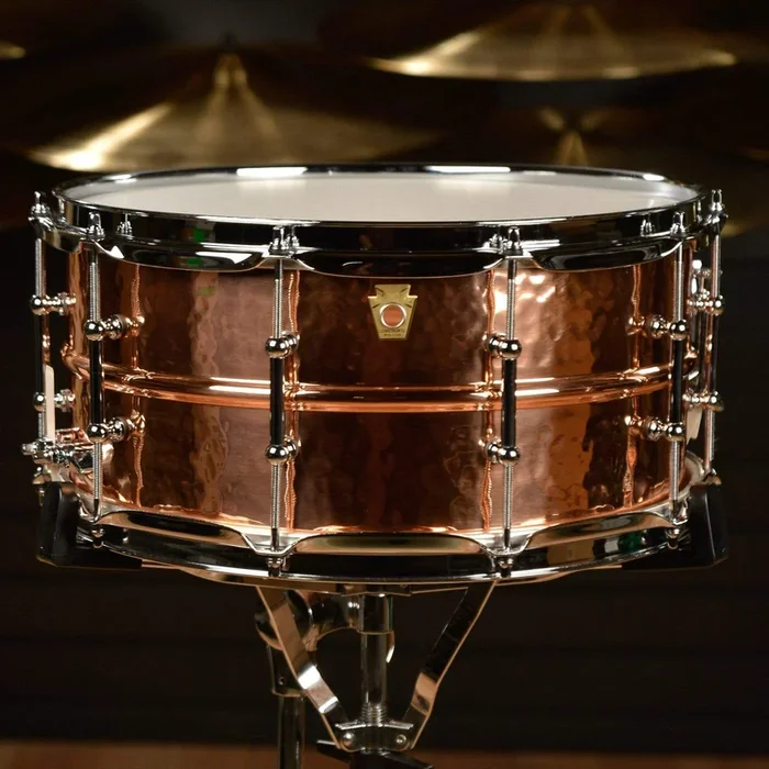 Ludwig 6.5×14 Hammered Copper Phonic Snare Drum w/Tube Lugs