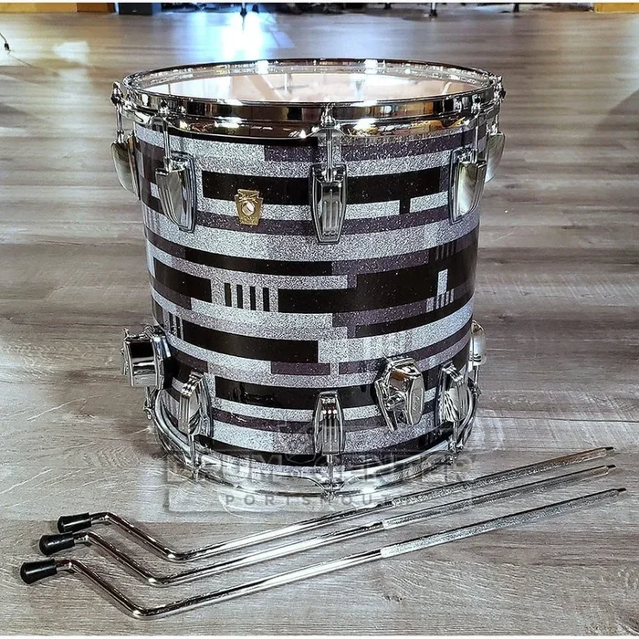 Ludwig Classic Maple Digital Black Sparkle 14×14 Floor Tom