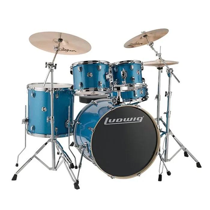 Ludwig Evolution Drum Kit With Hardware – Blue Sparkle