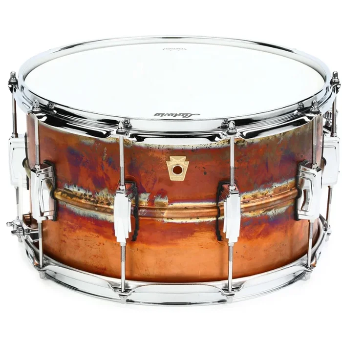 Ludwig LB508R Bronze Phonic 8×14 “RAW” Natural Patina Shell, Imperial Lugs Snare Drum