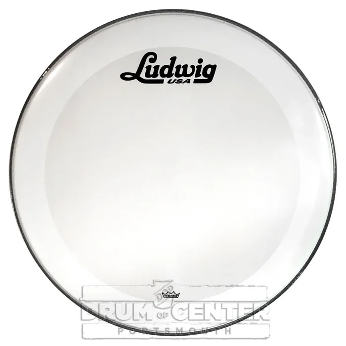 Ludwig Smooth White Bass Drum Logo Head 18″