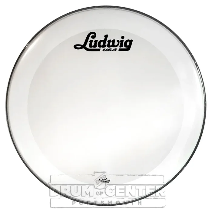 Ludwig Smooth White Bass Drum Resonant Head 22″ w/Script Logo