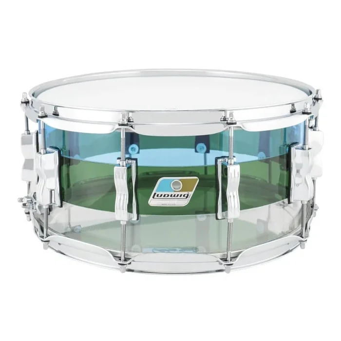 Ludwig Vistalite Snare Drum 14×6.5 50th Anniversary Blue/Green/Clear