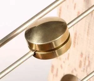 Lup-X cello button-style brass Wolf Eliminator, 8.5 grams