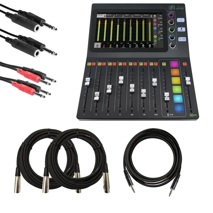 Mackie DLZ Creator Digital Podcasting/Streaming Mixer CABLE KIT