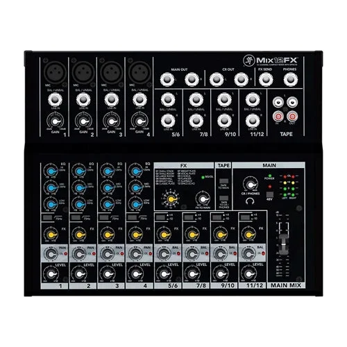Mackie Mix12FX Mezclador Compacto de 12 Canales con Efectos