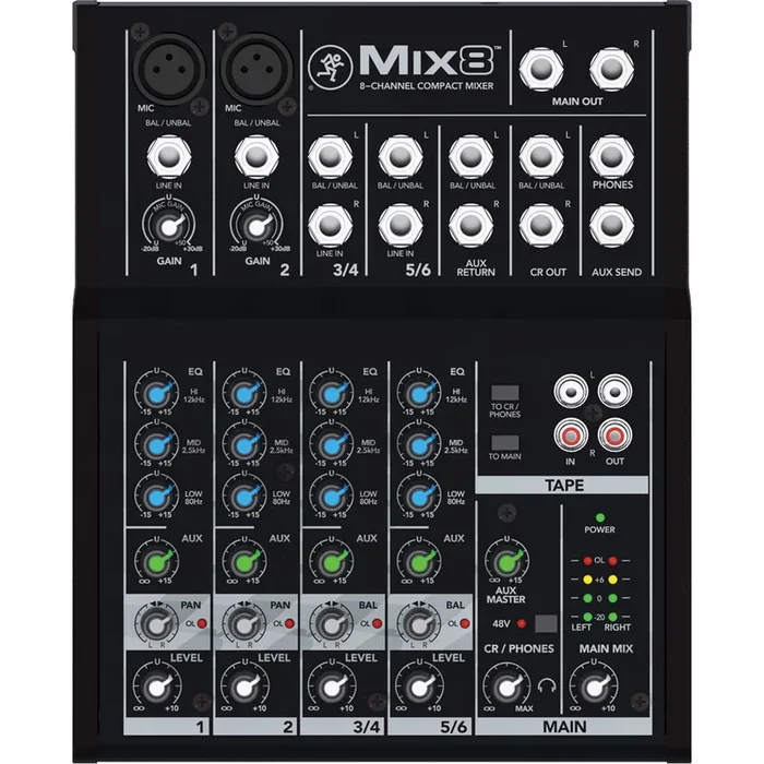 Mackie Mix8 – 8-Channel Compact Mixer