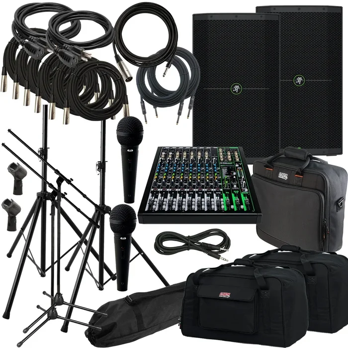 Mackie Thump 212XT 1400W 12″ Enhanced Powered Speaker COMPLETE AUDIO BUNDLE