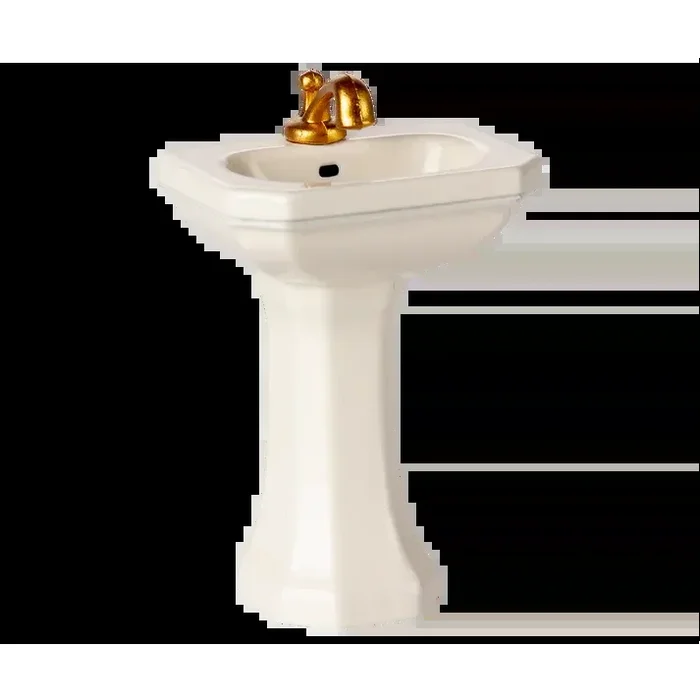 Maileg bathroom sink, mouse – off white