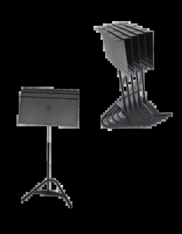 Manhasset Harmony Concertino ABS Desk Set of 6 Music Stands Black