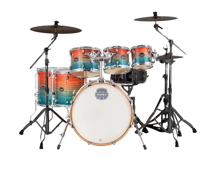 Mapex Armory Limited Edition 7-Piece Drum Shell Pack – Garnet Ocean LTAR728SCI