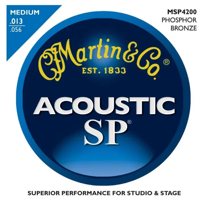 Martin 41MSP4200 Phosphor Bronze Acoustic Guitar Strings – 0.013-0.017