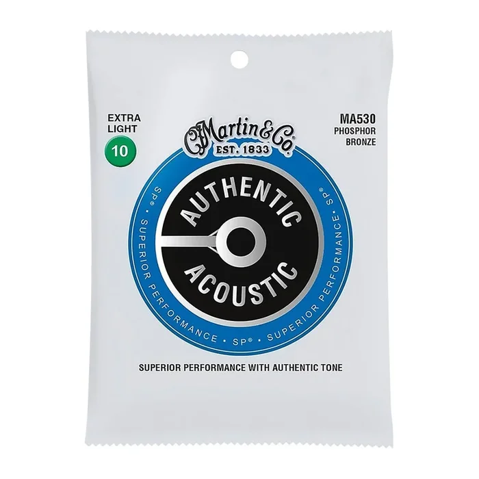 Martin MA530 – SP Authentic Extra Light 92/8 10-47 Acoustic Guitar Strings