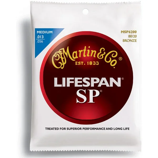 Martin MSP6200 Acoustic Guitar Strings – Bronze, Medium – 13-56