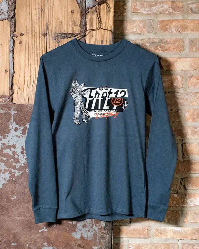 MASTER MIX LONG-SLEEVE T-SHIRT – PETROL BLUE
