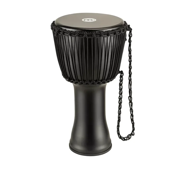 Meinl 12″ Djembe de Viaje de Cuerda Ajustada – Negro Fantasma