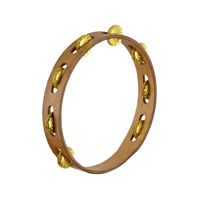 Meinl TA1V-WB 10″ Single Row Hammered Brass Jingles Tambourine