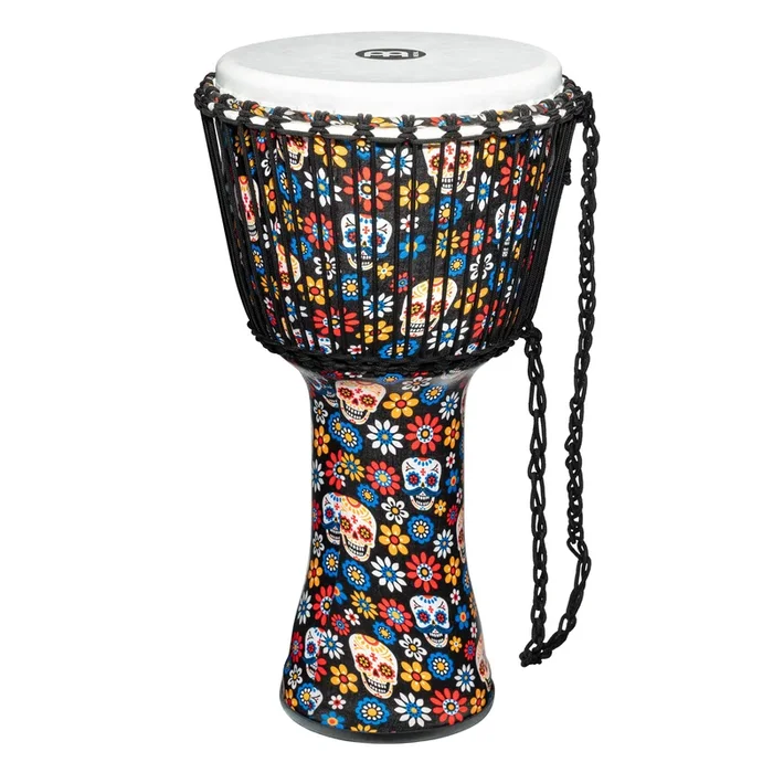 Meinl Travel Series Djembe – 12″ Fiberhead Day of the Dead Finish