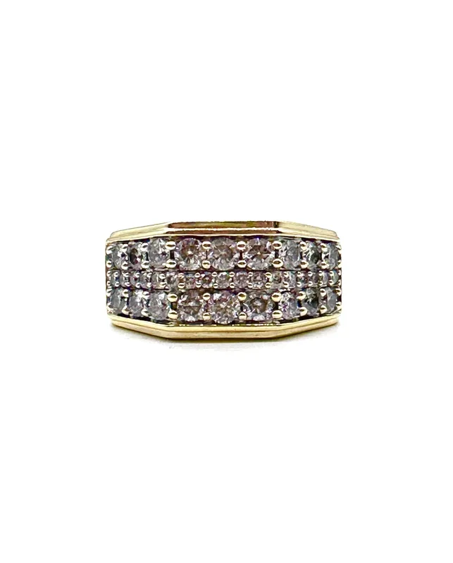 Men’s Three Row Tiered Diamond Ring