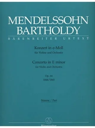 Mendelssohn (1844/1845): Violin Concerto in D minor (violin & piano) 2 books, Barenreiter