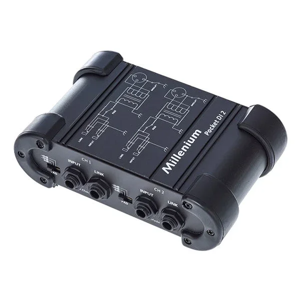 Millenium DI 2 Pocket Passive 2-Channel Dual/Mono DI-Box