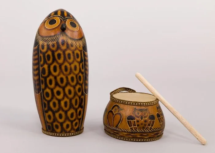Mother-Owl Shaker and Nest Drum