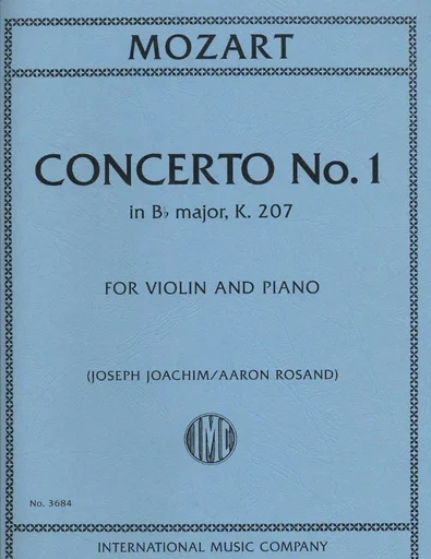 Mozart, W.A.: Concerto No. 1 in Bb major K.207 (violin & piano