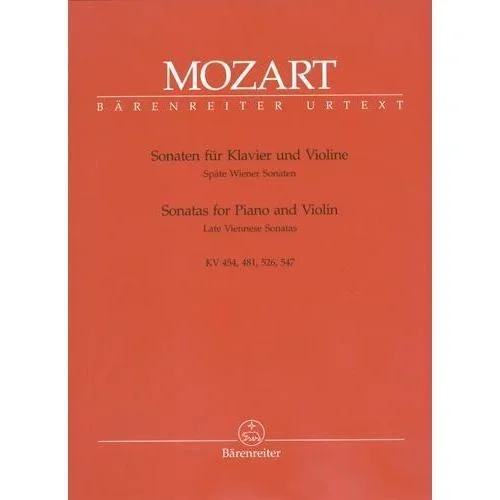 Mozart, W.A.: Early Viennese Sonatas (piano & violin) Barenreiter