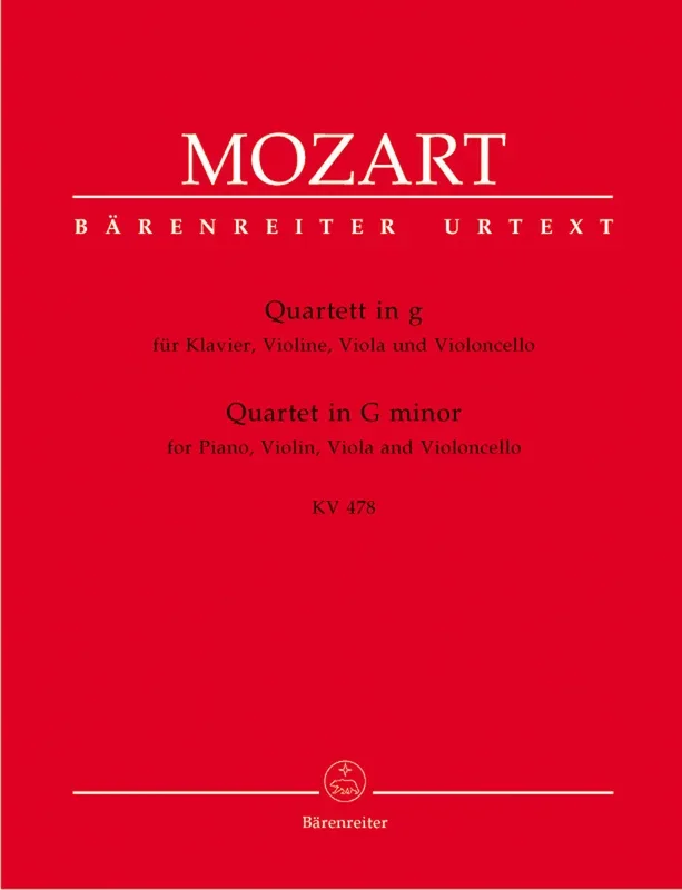 Mozart, W.A. (Federhofer): Piano Quartet in G minor, KV478 – URTEXT (piano quartet) Barenreiter