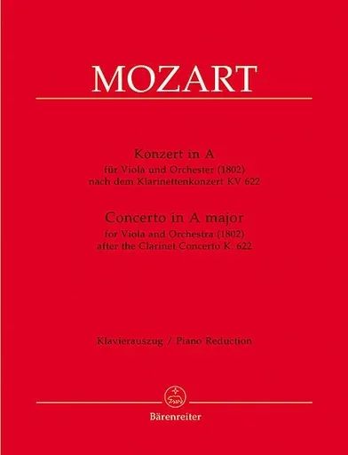 Mozart, W.A. (Hogwood): Concerto in A K622 (Viola & Piano) Barenreiter