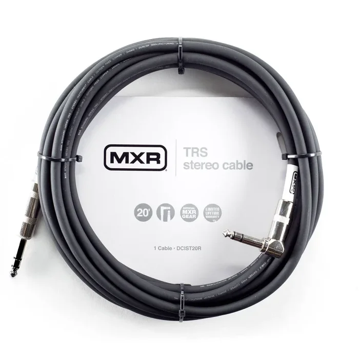 MXR TRS Stereo Cable | Right Angle | 20ft