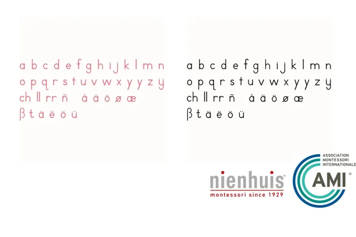 Nienhuis – Small Movable Alphabet: International Print (Red or Black)