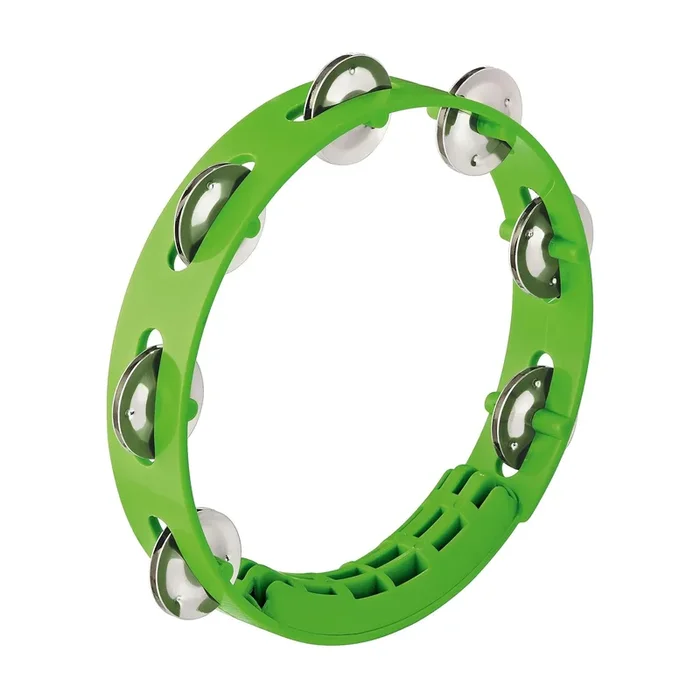 Nino Percussion NINO49GG 8″ Compact ABS Tambourine – Grass Green