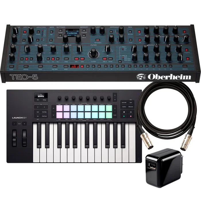 Oberheim TEO-5 Desktop Module 5-Voice Polyphonic Synthesizer CONTROLLER RIG