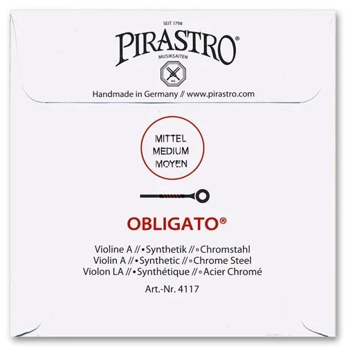 Obligato Violin A String – 4/4 – Medium Gauge (Synthetic/Chrome Steel)