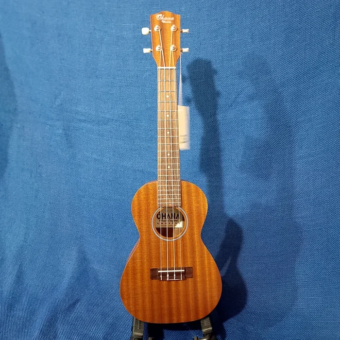 Ohana Concert CK-10 Starter Pack Laminate Mahogany Ukulele, Bag, Tuner, Strap, Button h428