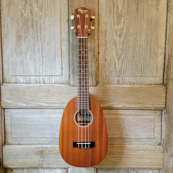 Ohana Concert Pineapple PKC-10 Pack Laminate Mahogany Ukulele, Bag, Tuner, Strap, Button h961