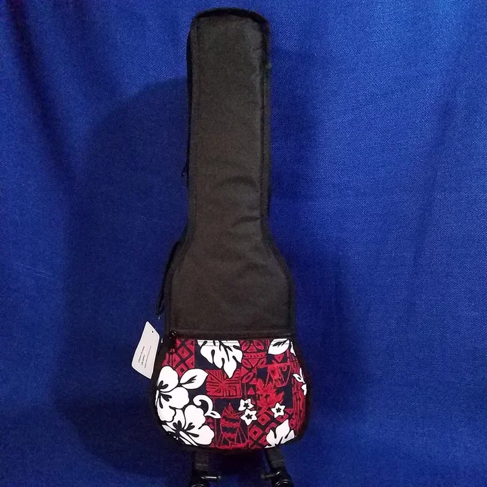 Ohana Concert Ukulele Gig Bag Red Hibiscus Theme Hawaiian Print UB-24RD Accessory
