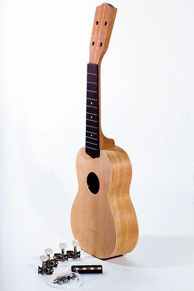 OHANA SK Build Your Own Soprano Ukulele – DIY Kit – Paint Your Own Design